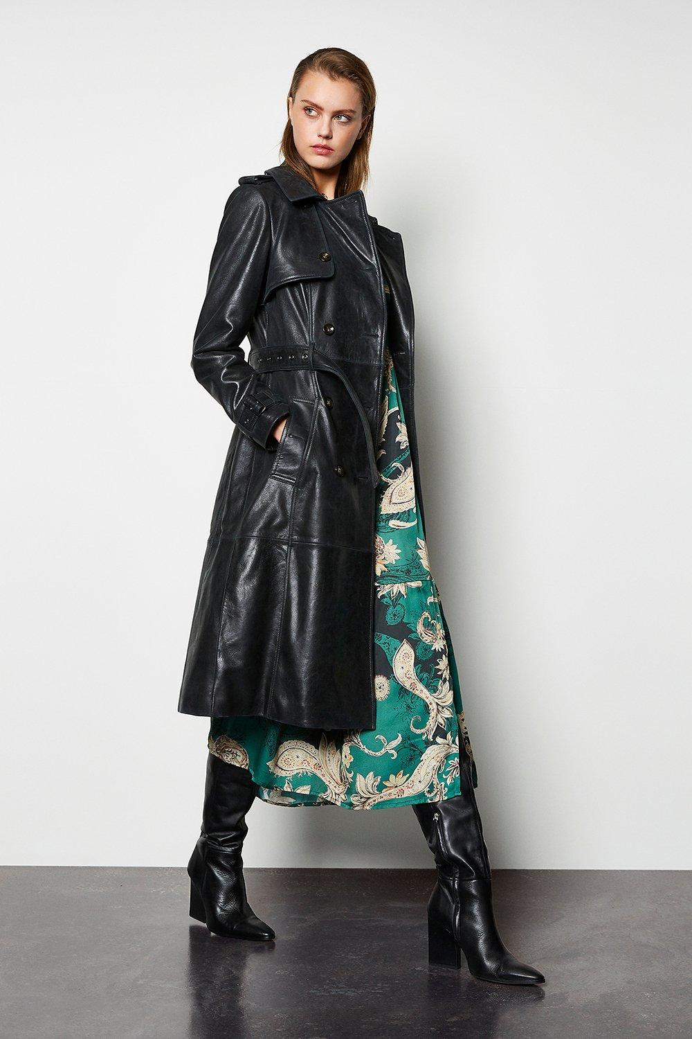 Leather jacket outlet trench